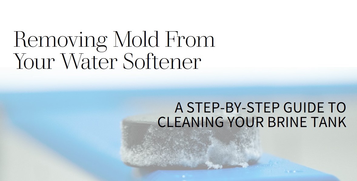 A professional design that provides step-by-step instructions on how to remove mold from a water softener brine tank